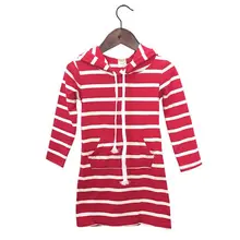 Детская одежда брендовая одежда для девочек Спортивная Детская одежда в полоску для отдыха для молодежи платье для девочек летнее платье 4-14 лет