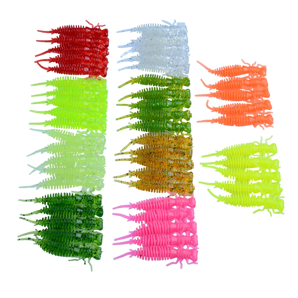 

10Pcs Wobblers fishing Lures 5cm 0.9g Soft Bait Saturn Worm Swimbaits Artificial Silicone Salt Scent Carp Peche Fishing tackle