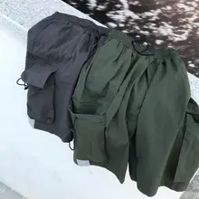 Летние Новые шорты мужские модные однотонные Прямые повседневные шорты мужские уличные трендовые свободные рабочие шорты в стиле хип-хоп