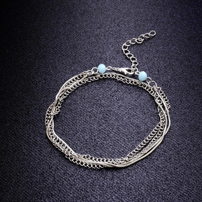 Weight Loss Magnet Multi-layers Beads Pendant Anklet Magnetic Therapy Bracelet Anklet Weight Loss Product Health Care