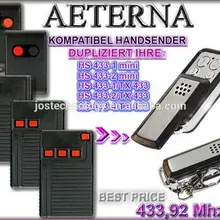 AETERNA Замена дистанционного HS433-1mini, HS433-2mini, HS433-1/TX433, HS433-2/TX433, HS433-4/TX433