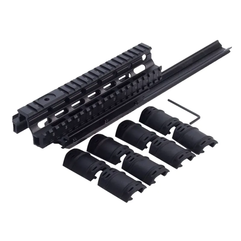 سيغا 12 بندقية التكتيكي رباعية السكك الحديدية انظر من خلال نطاق جبل ويفر Forend ل AK47 74 مع المطاط يغطي Picatinny