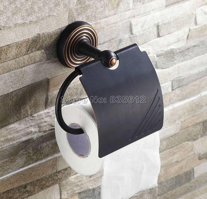 

Black Oil Rubbed Bronze Bathroom Wall Mounted Toilet Paper Holder Roll Tissue Holder Wba121