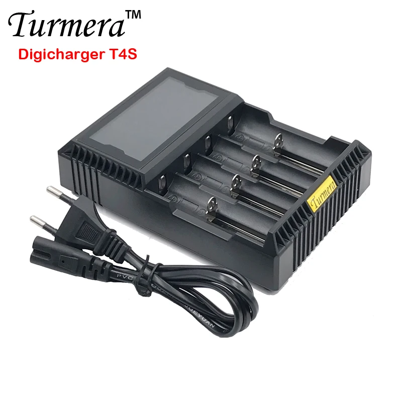 18650 зарядное устройство ЖК Turmera T4S для 26650 21700 18500 18350 14500 Ni-MH NI-CD AA batteryCharger