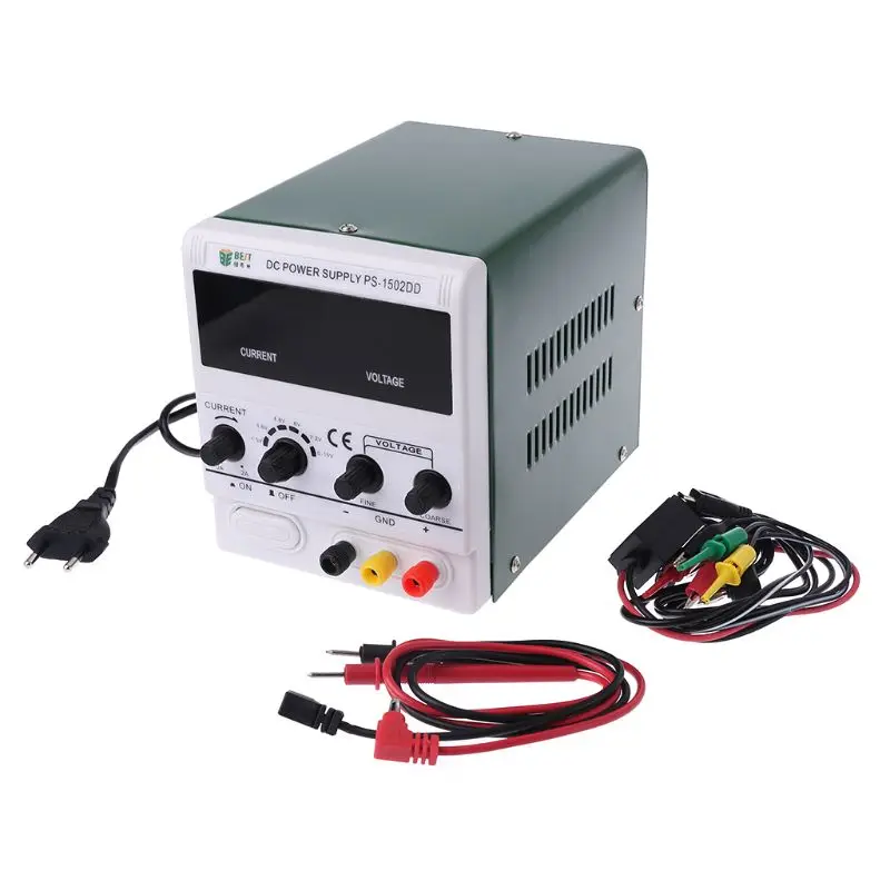 1502DD 15V 2A DC источник питания для ремонта телефона светодиодный регулятор