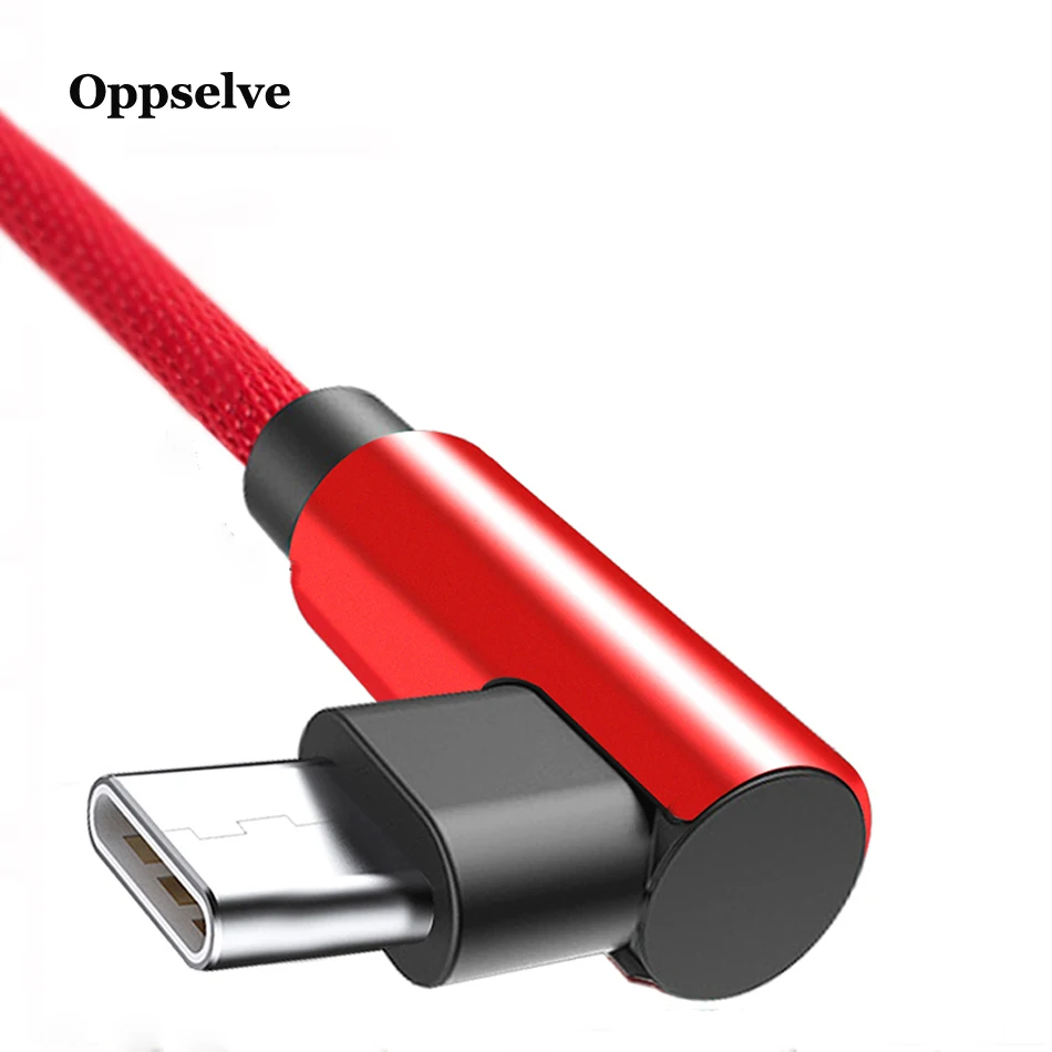 

USB Type C Cable For xiaomi redmi note 7 USB-C Mobile Phone Fast Charging L Type Type-C Cable For Samsung Galaxy S10 S9 S8 Plus