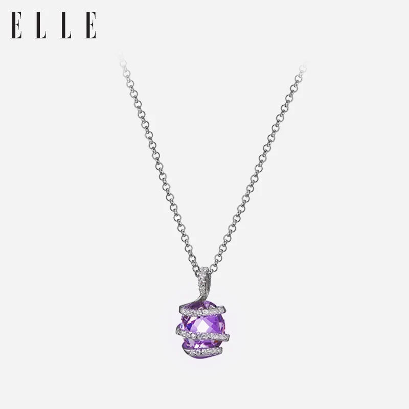 

Original Genuine ELLE ruby necklace The Time of destiny series S925 Silver Mysterious Crystal Pendant necklace jewelry 3078100