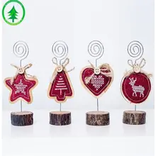 Coloffice креативные рождественские зажимы для заметок из дерева и кованного железа, зажим для фото, держатель для заметок, офисные и школьные принадлежности для детей, подарок 6*14 см, 1 шт