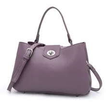 Trendy Fashion Hobo Bag Double Layered Elegant Hand Bag Twist Lock Korean Style Designer Simple Lady