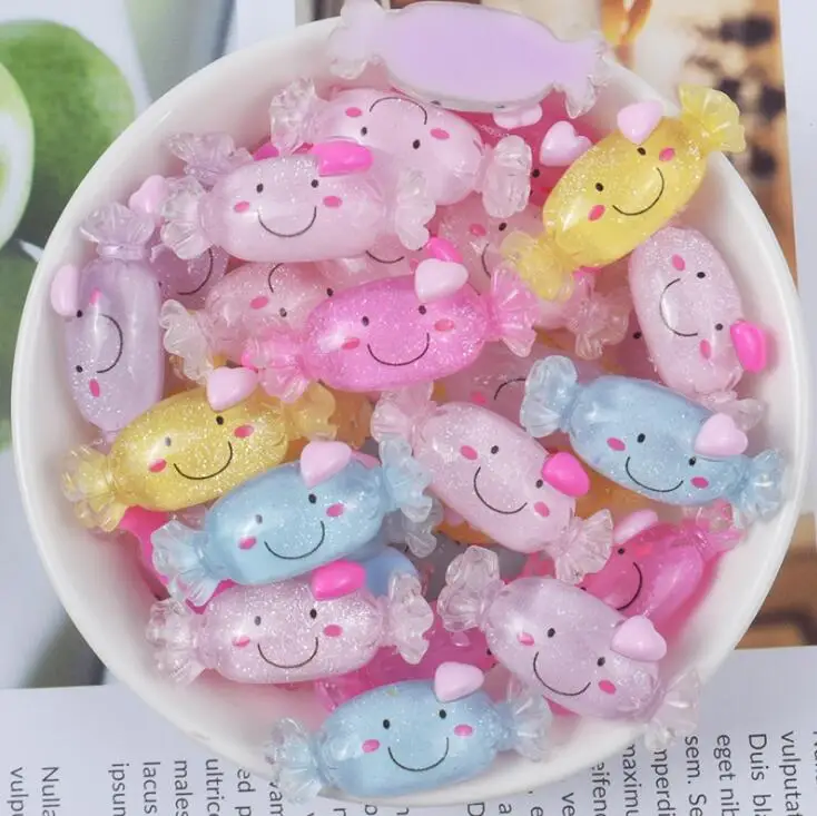 

10pcs/lot flat back Resin candy charms phone protection DIY resin necklaces accessories cabochons pendant