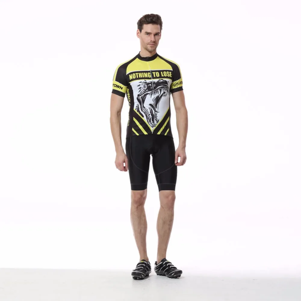 

XINTOWN Cycling Jersey Breathable 3D Gel Padded (Bib) Shorts Set Short Sleeve Men Running Summer Team Pro Cycling Jersey Set