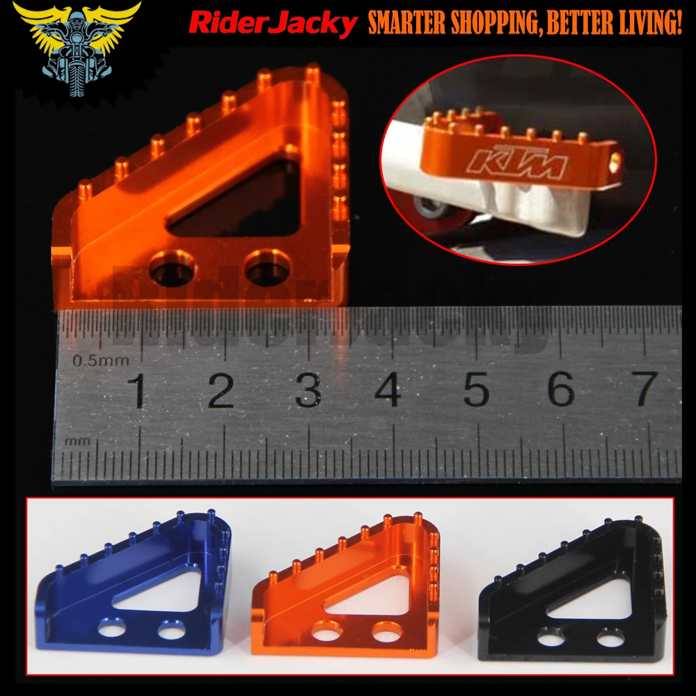 

Logo ORANGE CNC motorcycle billet aluminum rear brake pedal step tips For KTM 125-530 690 950 990 SX EXC XCF ADVENTURE DUKE