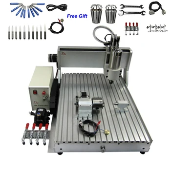 

USB Parallel port 2.2KW 4 Axis CNC Router Engraver PCB Milling Machine 6040 Limit Switch Ball Screw