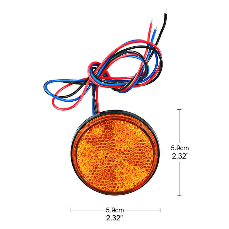 Автомобильный Светодиодный отражатель Urban Road 10 шт. 24 SMD задний круглый фонарь для