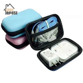 

Snailhouse Portable Data Cable Storage Bags Phone Line Headset Storage Box Finish Package Zipper Bag Hard Drive Protection Case