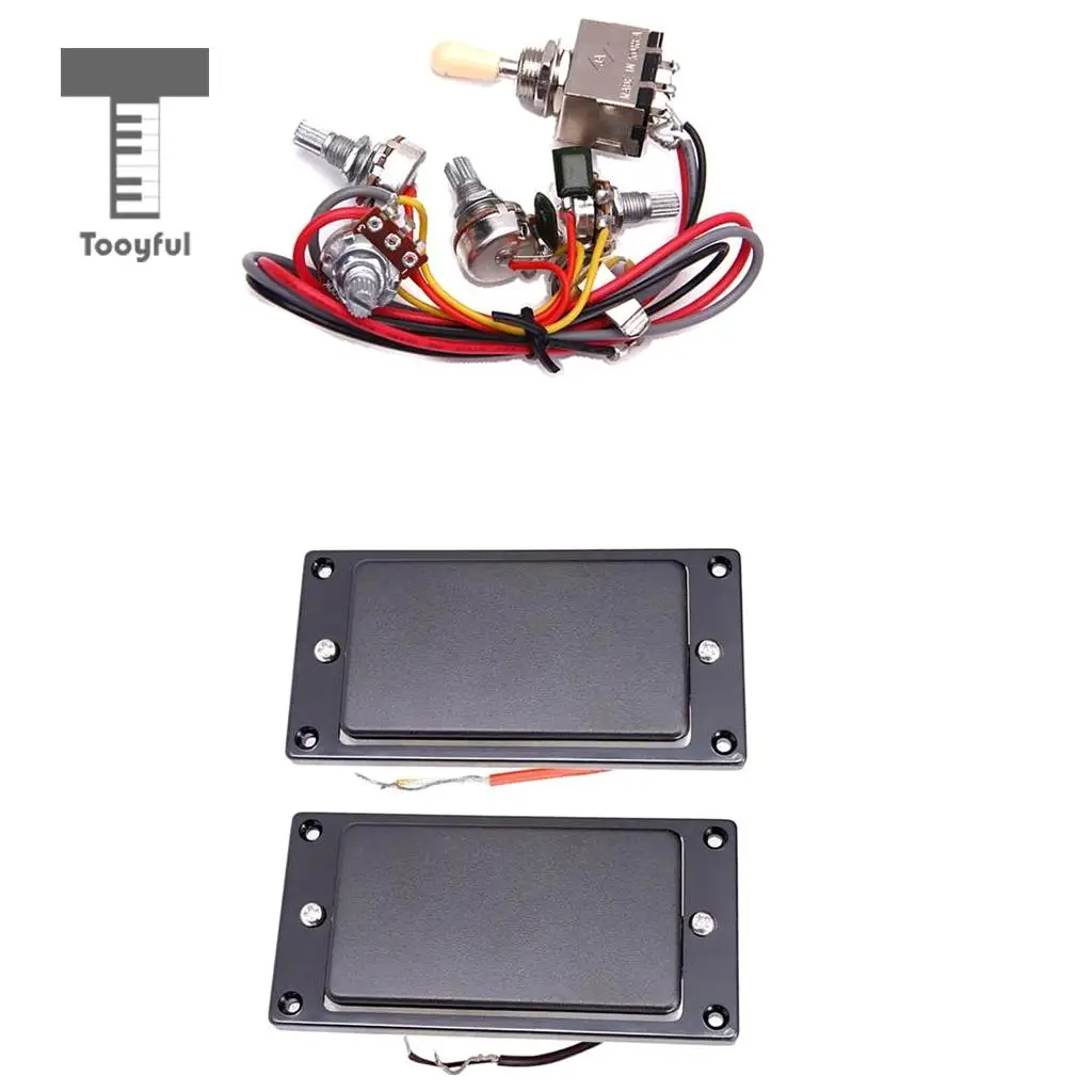 Sealed Guitar Humbucker Pickup Set+Circuit Wiring 2V/2T/1J for LP Electric Guitar