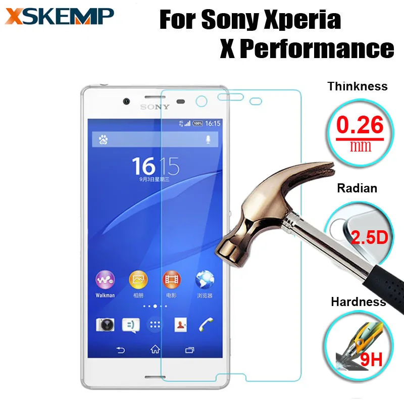 9H 2.5D Premium No Fingerprint Tempered Glass For Sony Xperia X