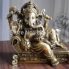 Xd 00555 тибетская Буддийская бронза GANESHA INDISCHER GOTT статуя на кровати