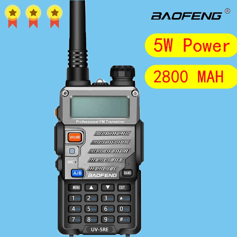 

Baofeng UV5-RE Walkie Talkie two way communicator Transceiver FM UV5R E VHF UHF Portable pofung Hunting CB Ham Radio Station