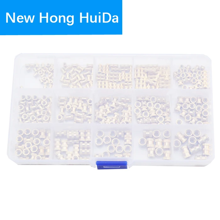 Ceny Mosiądz nakrętka radełkowana gwint żeński wkładka Cylinder wtryskowy miedź Nutsert zestaw asortymentowy zestaw 330 sztuk M2 M3 M4 M5