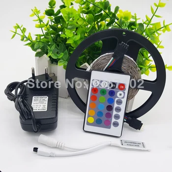 

LED Strip RGB 3528 SMD Flexible Ribbon fita led light strip RGB Tape Diode DC 12V + LED Control +2A Adapter