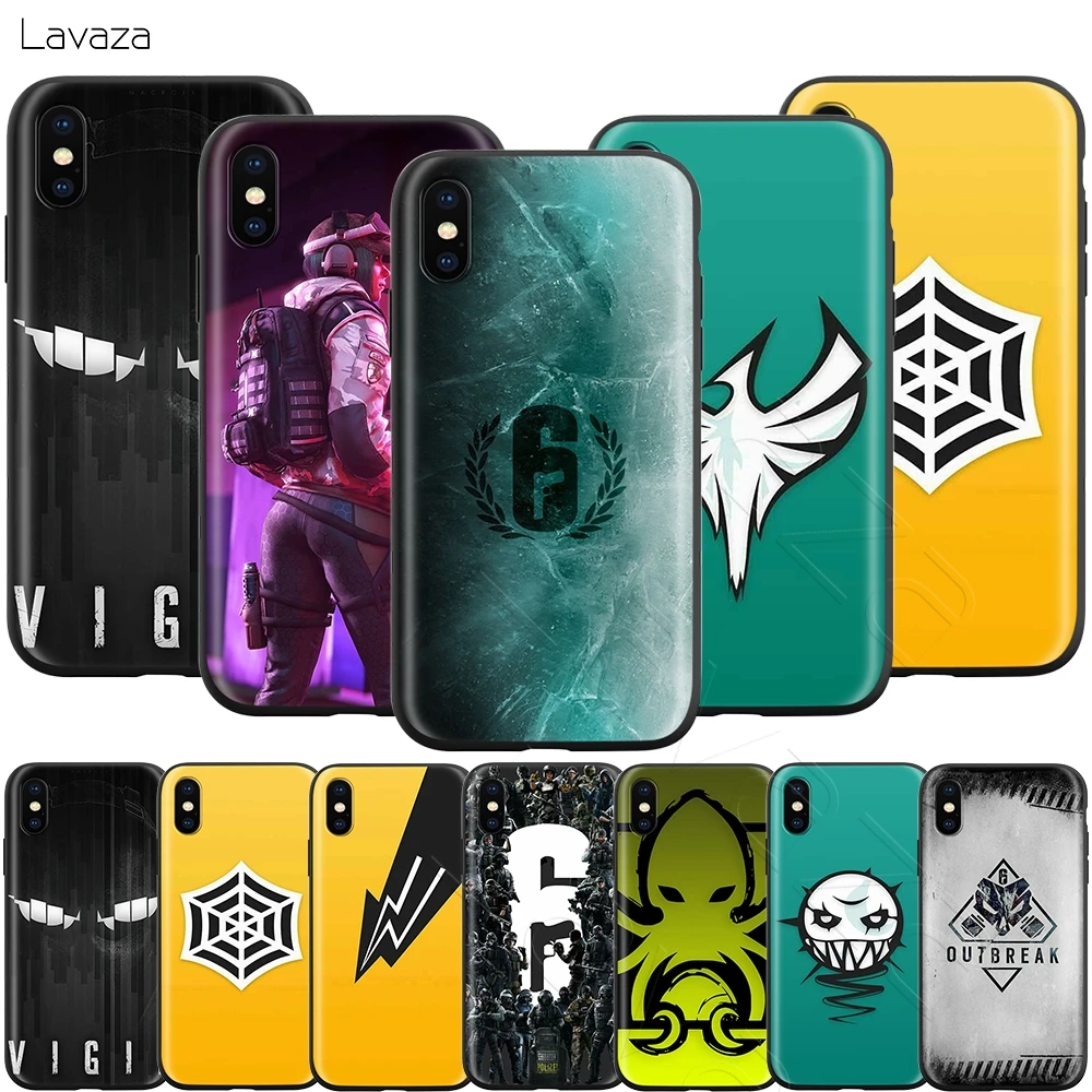 

Lavaza R6 Rainbow Six Siege Case for iPhone 11 Pro XS Max XR X 8 7 6 6S Plus 5 5s se