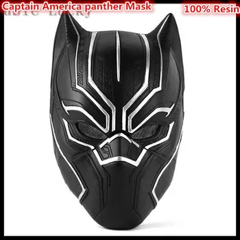 

High Quality 100% Resin USA Captain America Civil War Cosplay Mask Black Panther Cosplay Mask Movie Black Panther Mask in stock