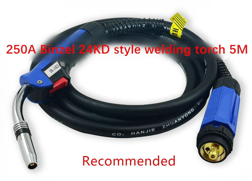 Binzel Style 250a Mb24kd (5-meters) 5m Mig Welding Torch / Gun (euro ...
