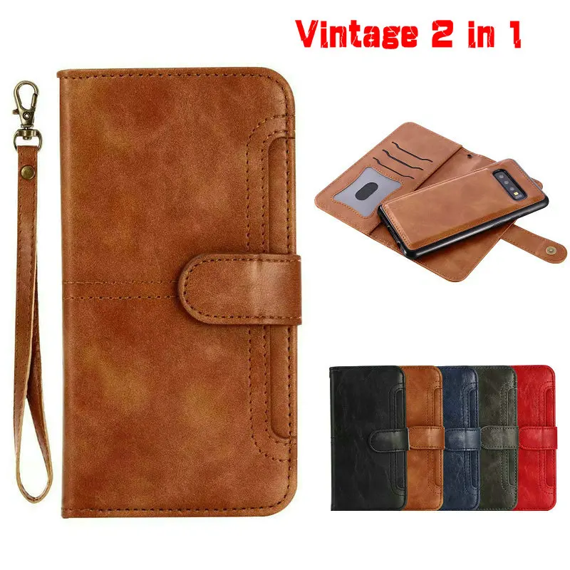 

2 In 1 Vintage Wallet Leather Case For Huawei P30 / P30 Pro P 30 Diary Book Magnetic Cover P20 /P20 Pro / P20 Lite P20 Phone Bag
