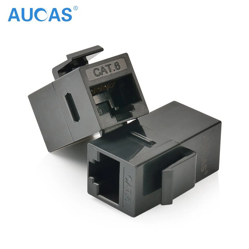 

4PCS AUCAS RJ45 CAT6 Keystone Modular Plug Adapter network cable connector Adapter rj45 female to female connector Free Shipping
