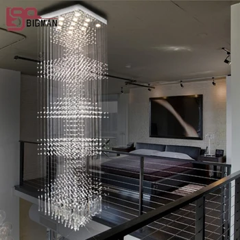 

new modern string crystal chandelier crystal lamp hanging light modern staircase chandelier