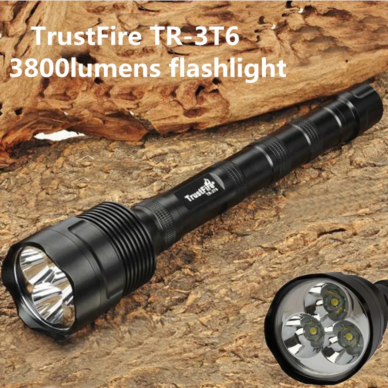 TrustFire TR 3T6 CREE 3x XM L T6 LED 3800 Lumen Flashlight 5 Mode Flashlight Torch