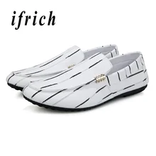 Man Canvas Casual Loafers Spring Autumn Driving Male Loafers Black White Mens Slip On Shoes Comfortable Elegant Shoes Men