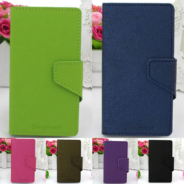Genmoral PU Leather Cover celular Mobile phone Bag Pouch Skin Shell Case For Alcatel One Touch Idol 2S OT-6050Y TCL S830U | Мобильные