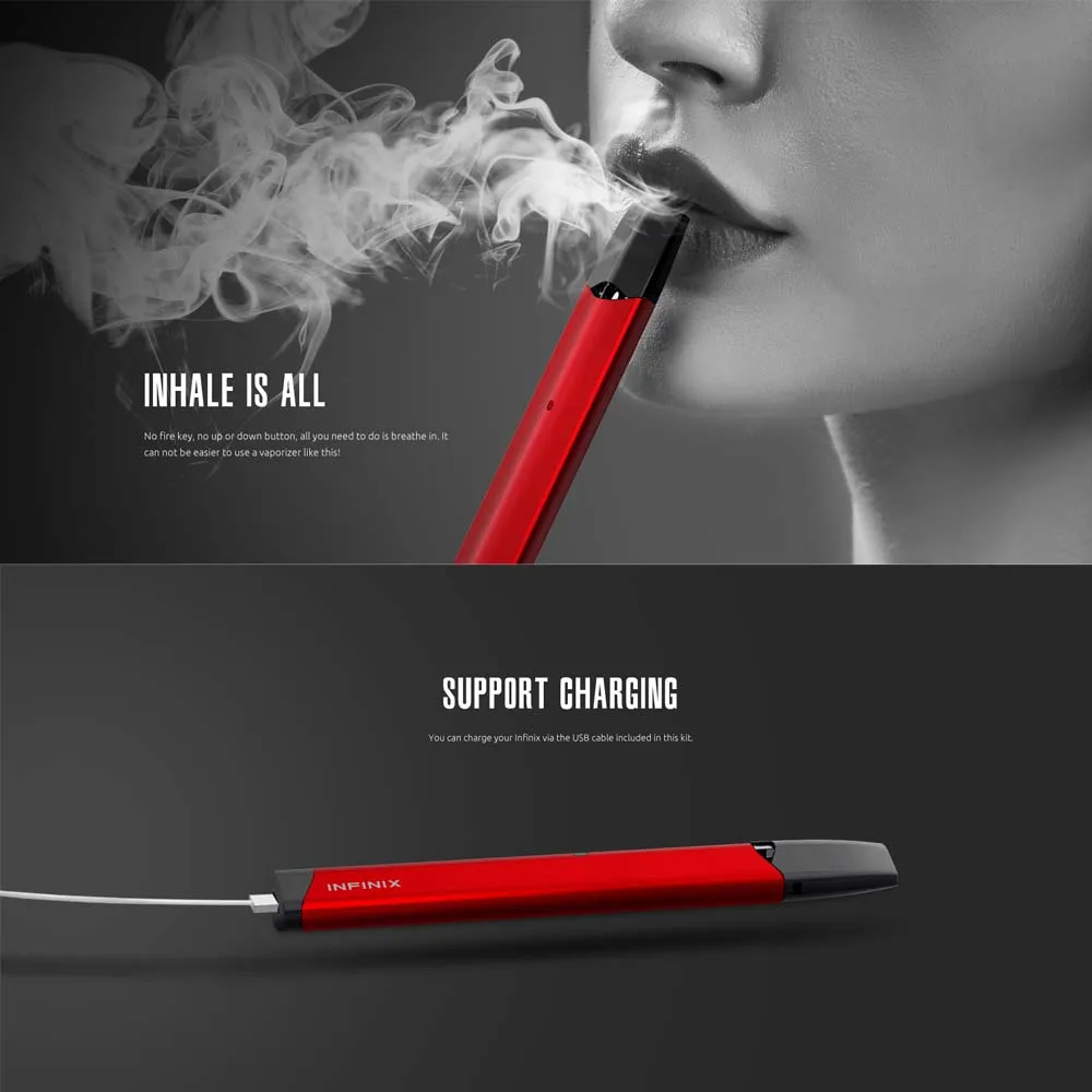 Электронных сигарет SMOK INFINIX pod vape Комплект Встроенный 250 мАч батареи 2 мл емкость