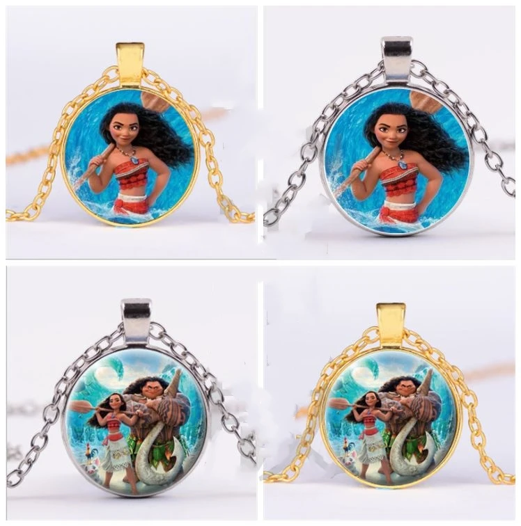 

1pc/bag Moana Movie Ocean Romance Pendant Jewelry Necklace Beautiful Gift For Kids Party Supplies Babys Birthday Decoration Set