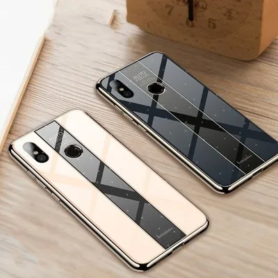 

For Xiaomi Mi Mix 3 2S 2 A2 Case Luxury TPU edge+Hard PC Plexiglass Protective Back Cover Case for xiaomi redmi S2 phone shell