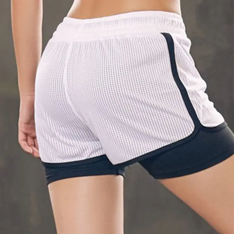 2018 Sexy Women Yoga Shorts Summer Drawstring High Waist Workout Gym font b Fitness b font
