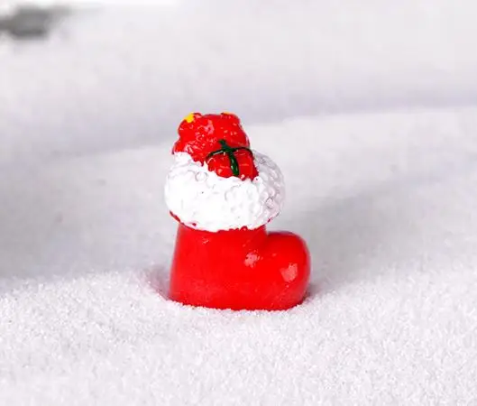1 шт. прекрасный мини Рождественский медведь модель украшения фигурка игрушка Санта Клаус Снеговик DIY Смола ремесло маленькие украшения - Цвет: sock
