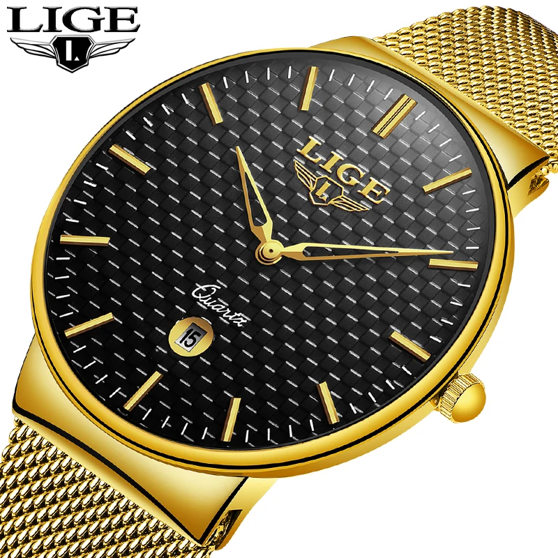 

LIGE Watch Mens Top Luxury Brand Business Fashion Watches Military Sports Waterproof Full Steel Quartz clock Relogio Masculino