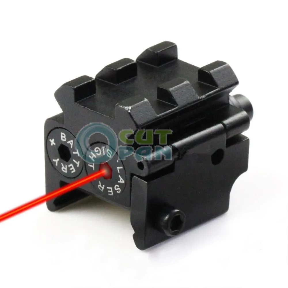 Tactical Mini Pistol Red Dot Laser Sight Scope Rail Weaver/Picatinny