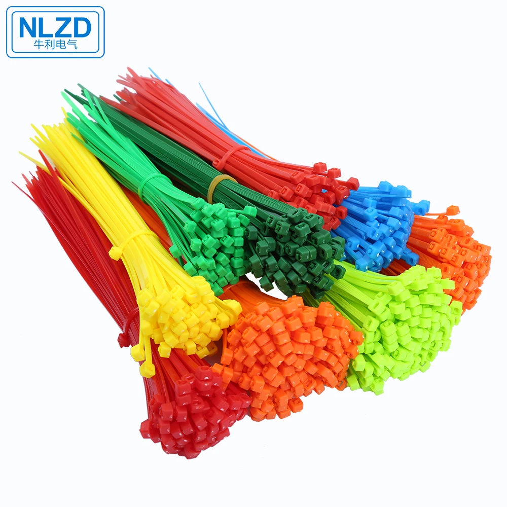 

25cm Nyl Cable Ties 100Pcs per pack plastic zip tie for home decoration wires tidy 40lbs electric fastener seven color choosable