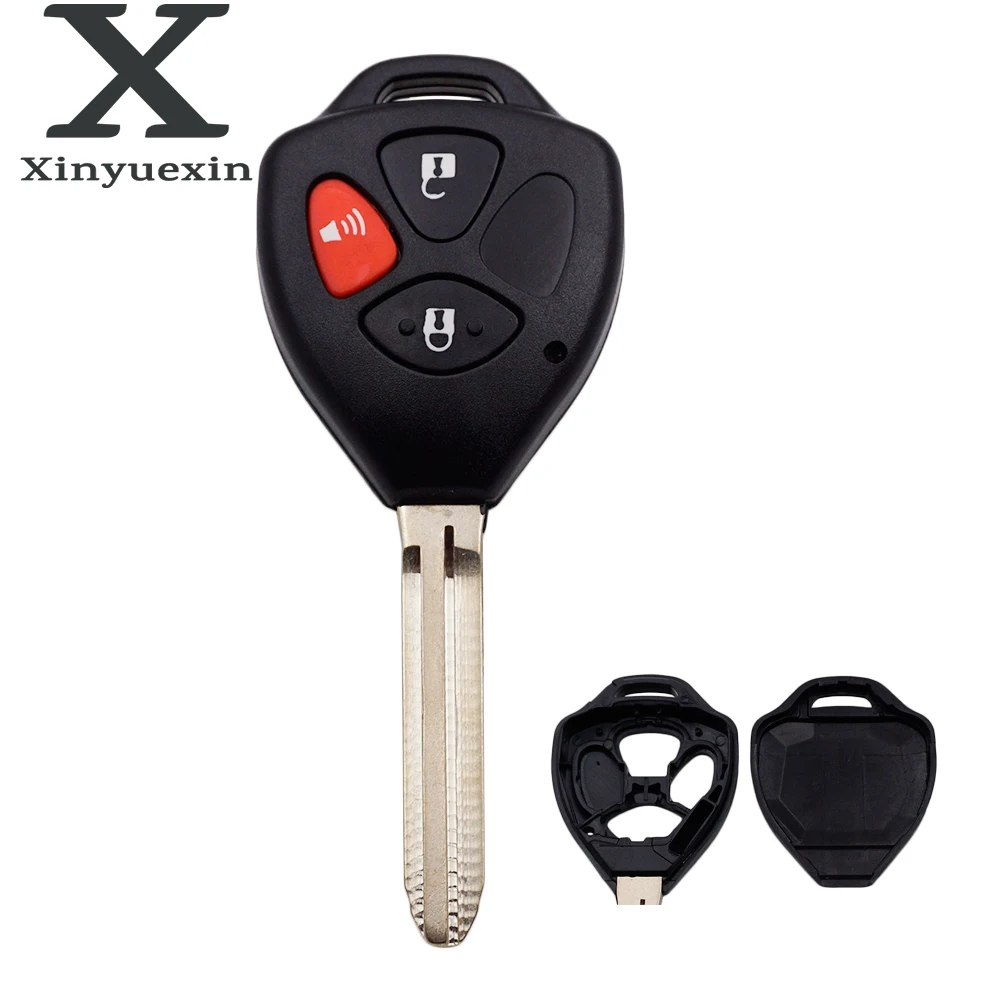 Xinyuexin 3 кнопки Uncut пластиковые удаленные пустые ключи для Toyota Camry 2007 2008 2009 2010 ключ