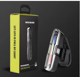 Clearance USB Rechargeable Front Rear Bicycle Light Lithium Battery LED Bike Taillight Cycling Helmet Light Lamp Mount Bicycle Accessories 14