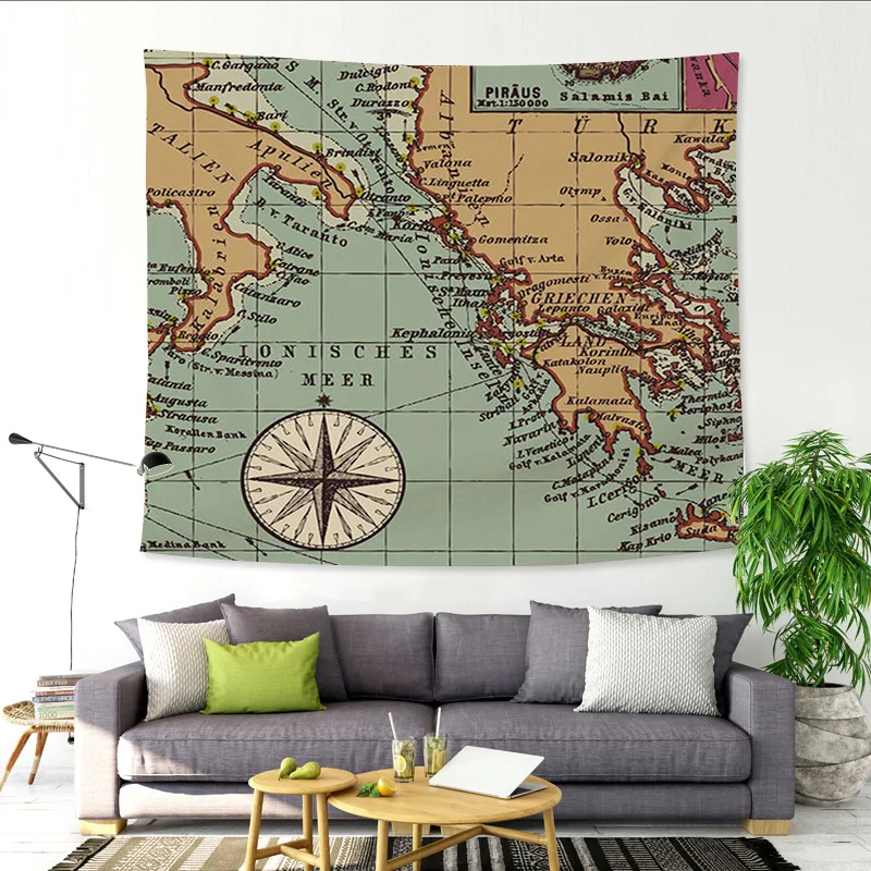 

Tapestry Watercolor World Map Tapestry Wall Hanging Colorful Map Tapestry Beach Tapestry Indian Dorm Decor Bedroom Living Room