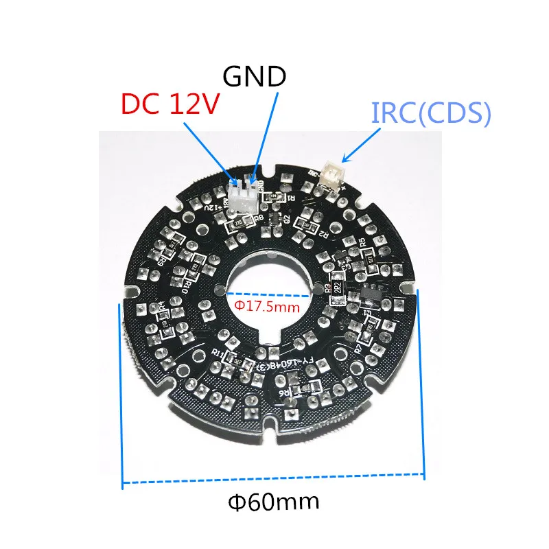 Аксессуары системы видеонаблюдения инфракрасный свет 48 зерна IR LED доска для наблюдения ночного видения диаметр 60 мм