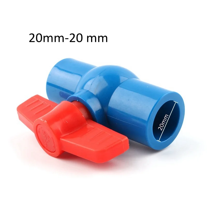 1 шт. 1/2 &quotx 1/2&quot 20 мм ПВХ шаровой клапан Слип запорная ручка фитинги для труб