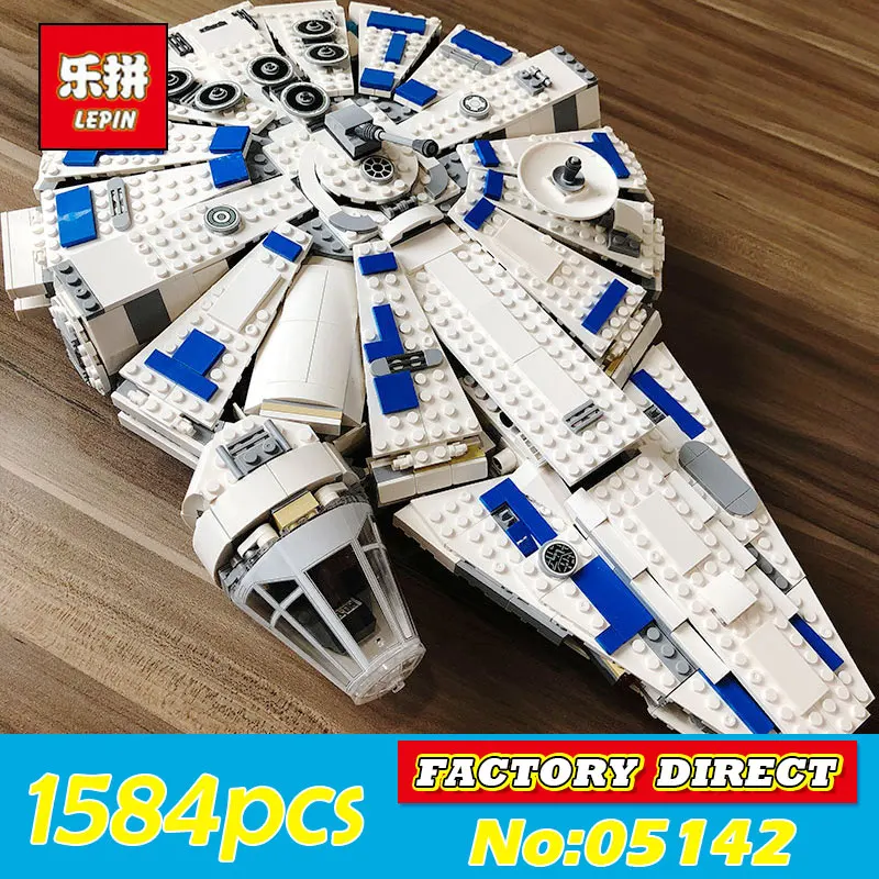

2018 NEW LEPIN 05142 Star Series War Building Blocks Force Awakens Millennium 75212 Toys Falcon Model Kids Gift 1584pcs in stock