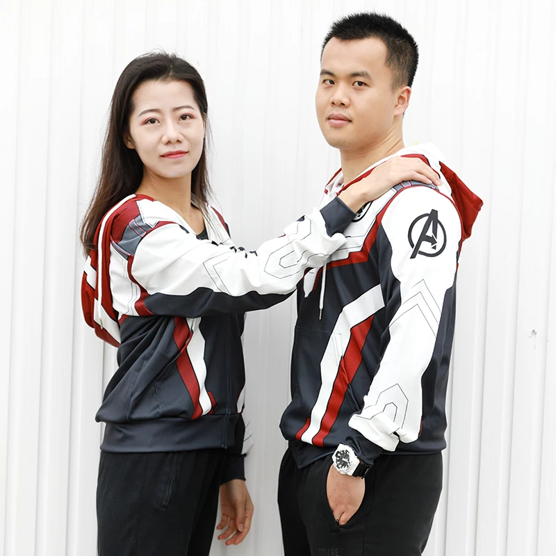 Avengers Endgame Quantum Realm Cosplay Costumes Advanced Tech Hoodie Jackets Superhero Captain Marvel Iron Man hulk Sweatshirt