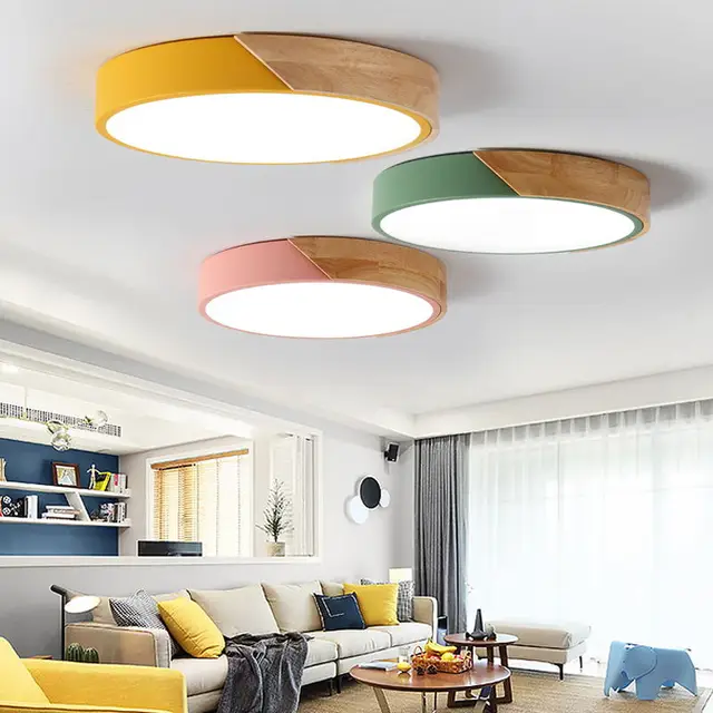 Promo Round LED Ceiling lights modern dinning room Kitchen Wooden+Metal suspension hanging Macaron ceiling lamp home lighting Fixtures Promo Round LED Ceiling lights modern dinning room Kitchen Wooden+Metal suspension hanging Macaron ceiling lamp home lighting Fixtures